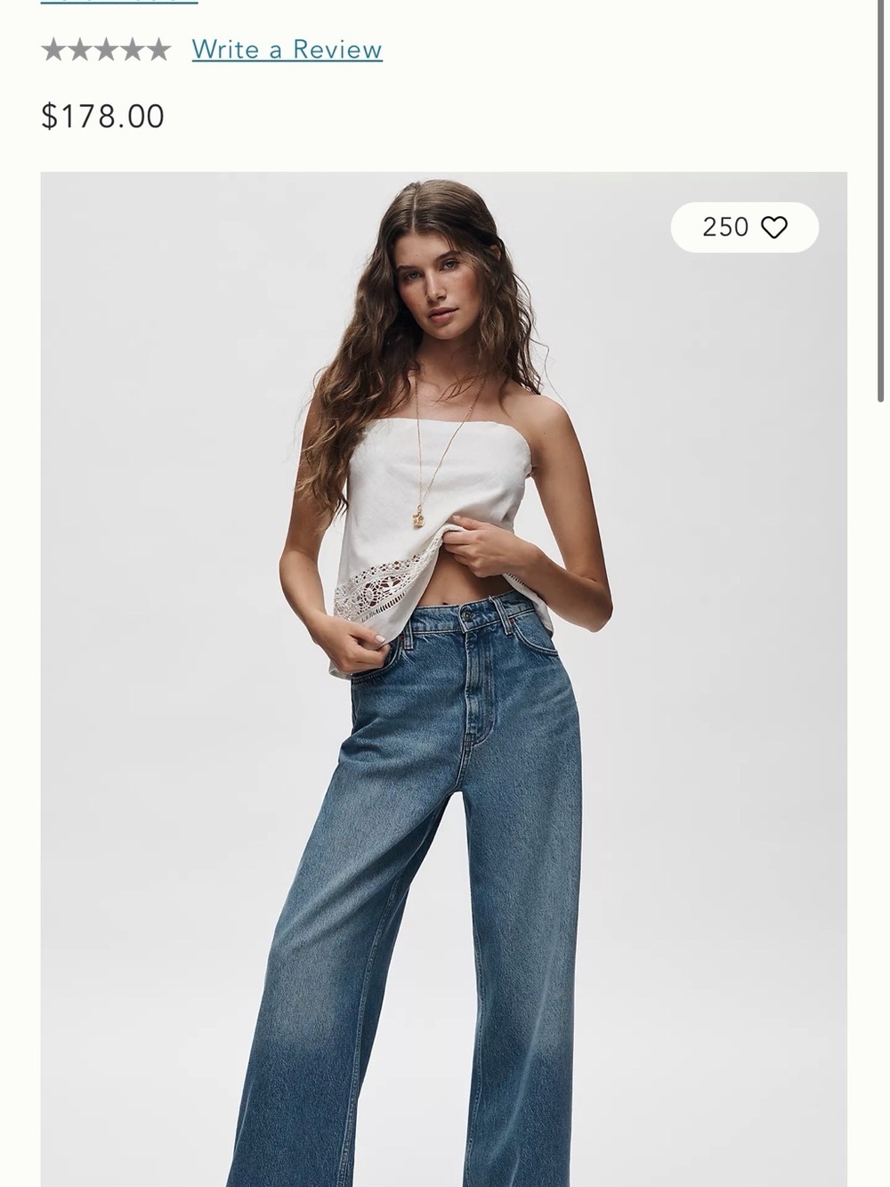 Reformation Wide-Leg High-Rise Jeans - Blue